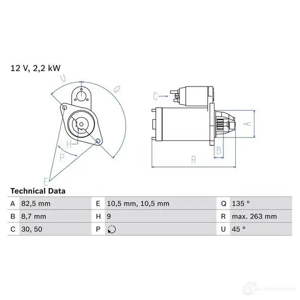 Стартер BOSCH EFPKWCA 0986015920 331205 159 2 изображение 0