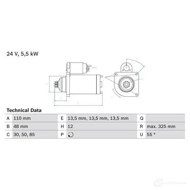 Стартер BOSCH 331656 2 226 0986022260 ZZLV1