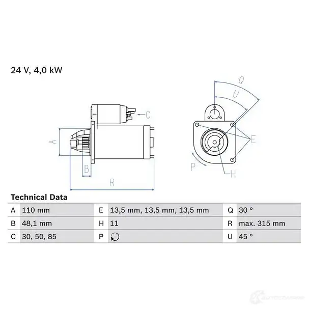 Стартер BOSCH 25 89 HGJBVCZ 0986025890 331912