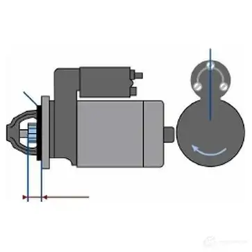 Стартер BOSCH 1423172637 FD1PJDA JF (R) 12V 3,0KW 9000083062