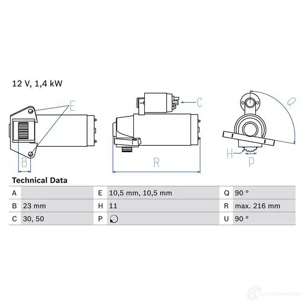 Стартер BOSCH 290 8 0986029080 JRWRFW1 331932
