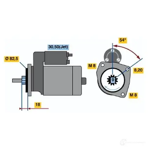 Стартер BOSCH 0986016320 OVKN04J 16 32 331238