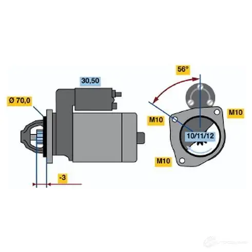 Стартер BOSCH 0986016141 1 614 BDLLD 331221 изображение 0