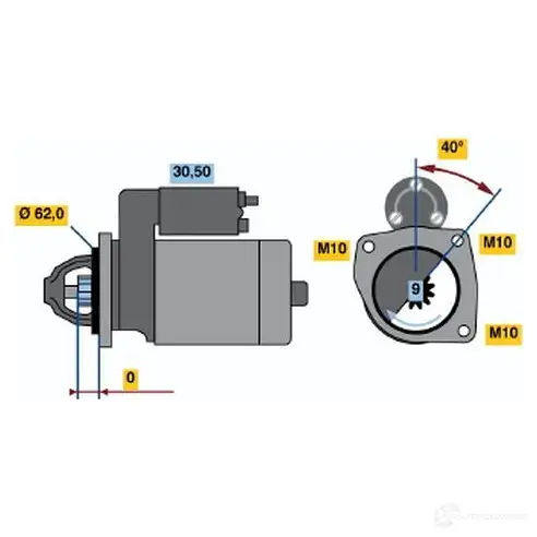 Стартер BOSCH GJHNY 0986018581 331423 185 8