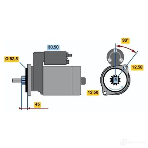 Стартер BOSCH 330904 0986010940 9UZI1 109 4
