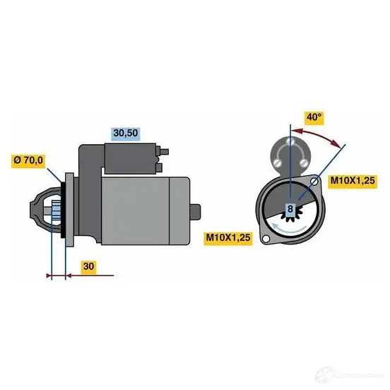 Стартер BOSCH 0986023720 2 372 N2HD1 331765 изображение 0