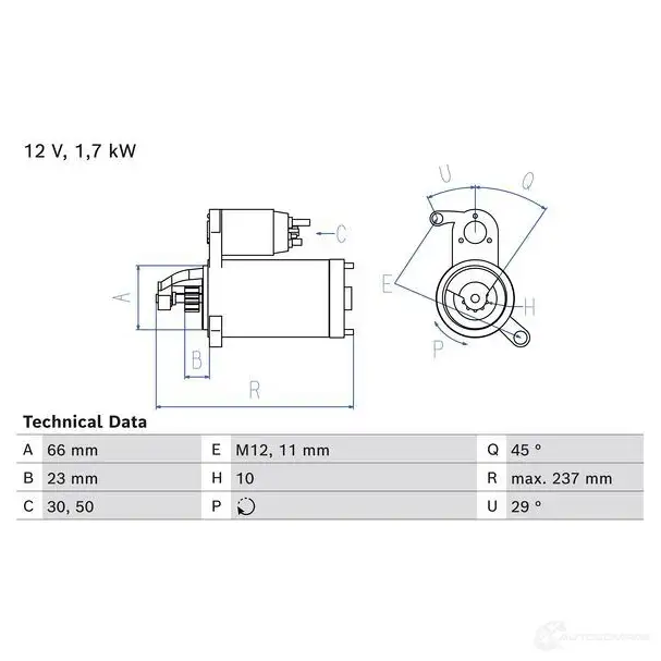 Стартер BOSCH 0986026520 LU UH9XM 1439278956 изображение 0