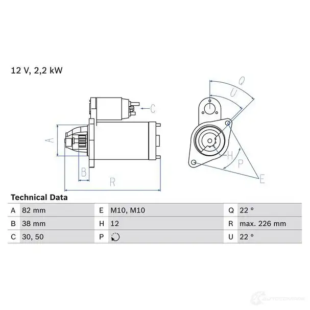 Стартер BOSCH 0986024380 ZOQXEFP 1425141694 243 8