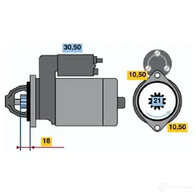 Стартер BOSCH 0986020741 2 074 VTGBXA 331574