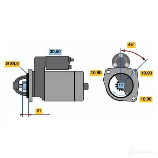 Стартер BOSCH 331073 0986013700 13 70 E32BHRH