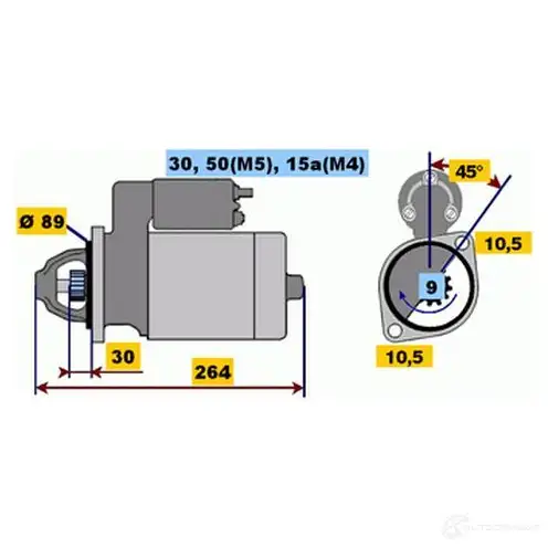 Стартер BOSCH 1423135287 XIWREOS DW (R) 12V 1,7 KW 0001110111 изображение 0