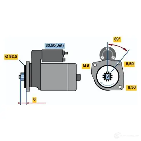 Стартер BOSCH X20Q5 331670 0986022510 22 51