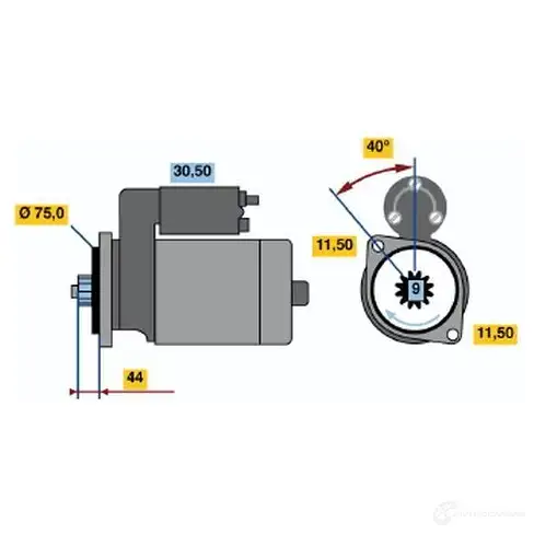 Стартер BOSCH 331263 0986016651 16 65 42G9EJ4 изображение 0