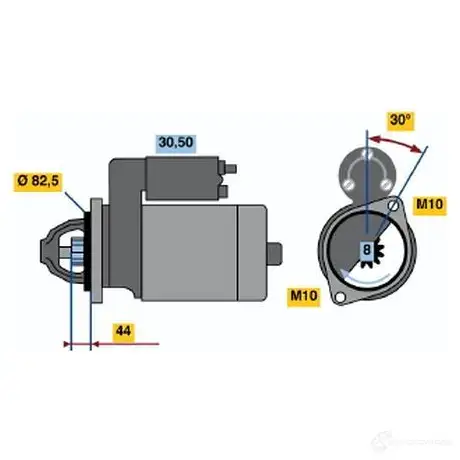 Стартер BOSCH 165 9 0986016591 RGCZHR 331260 изображение 0
