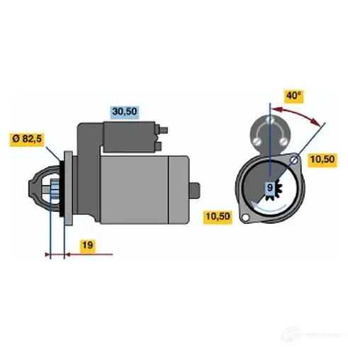 Стартер BOSCH F4CPBH 331025 13 10 0986013100 изображение 0