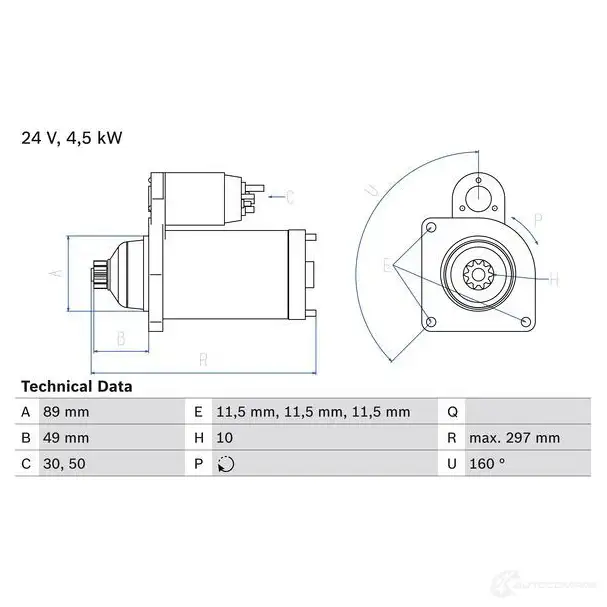 Стартер BOSCH 0986022940 229 4 331705 35VCBHZ