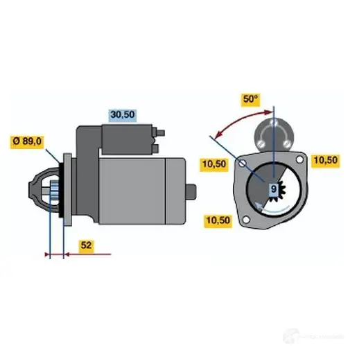Стартер BOSCH 127 8 0986012780 6CKA7 331006