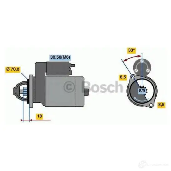 Стартер BOSCH 1423141403 22 90 0OYNU 0986022900