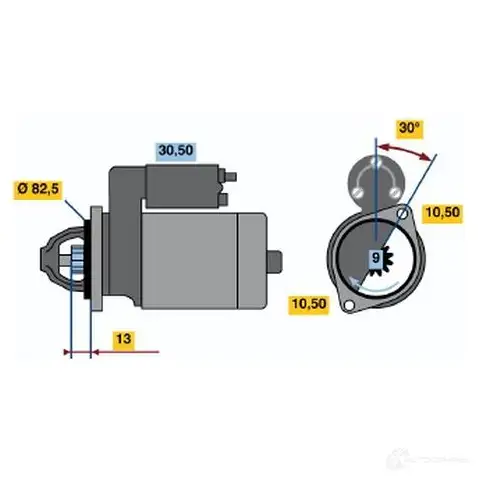 Стартер BOSCH OZFAO 0986014281 1 428 331112 изображение 0