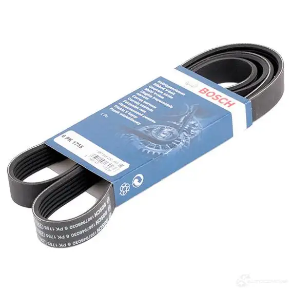 Приводной ремень, поликлиновой BOSCH 6 PK 1755 6PK1755 355906 1987946030 - Изображение 1