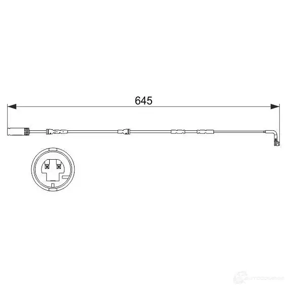 Датчик износа тормозных колодок BOSCH N63CJW 1987473504 AP83 2 351502 изображение 0