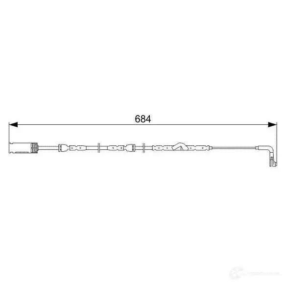 Датчик износа тормозных колодок BOSCH WQQ54J3 AP88 3 351454 1987473020