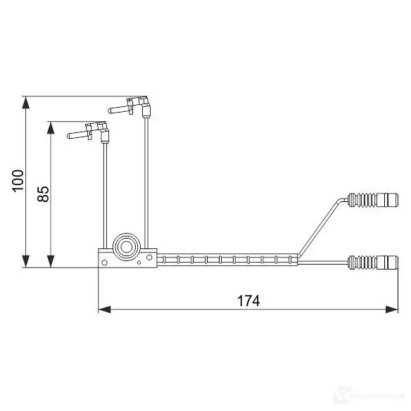 Датчик износа тормозных колодок BOSCH PO8XML 351993 AP 216 1987474584 изображение 0