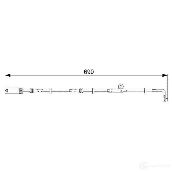 Датчик износа тормозных колодок BOSCH 1987473046 EC3HY93 351480 AP3 18