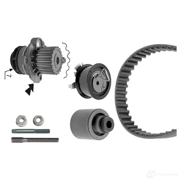 Комплект ремня грм с водяным насосом BOSCH 357689 1987948869 8869 8 869