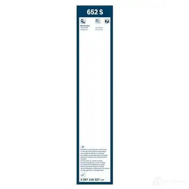 Щетка стеклоочистителя BOSCH 3397118327 652 S 361121 DU0SRA изображение 3