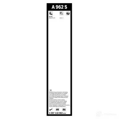 Щетка стеклоочистителя BOSCH 361202 3397118962 A 962 S C5BSC4 изображение 4