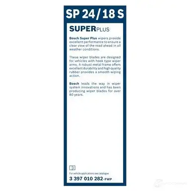 Щетка стеклоочистителя BOSCH SP24/1 8S 1193517795 3397010282 50S5L - Изображение 1