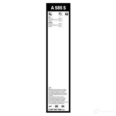 Щетка стеклоочистителя BOSCH 360623 U7BZ0K A 585 S 3397007585 изображение 5