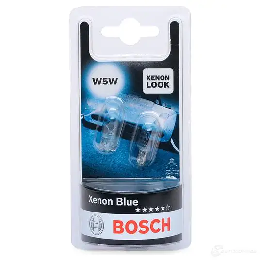 Лампа W5W XENON BLUE 5 Вт 12 В BOSCH 350015 12V 5W W5W Xenon Blue W5W 1987301033 изображение 3