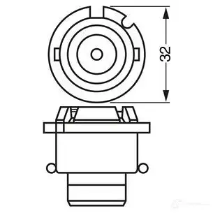 Лампа D2R P32D-3 35 Вт 12 В BOSCH 1437245348 1987302852 9 LXVV изображение 2