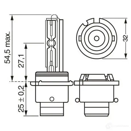 Лампа D2R P32D-3 35 Вт 12 В BOSCH 1437245348 1987302852 9 LXVV изображение 4