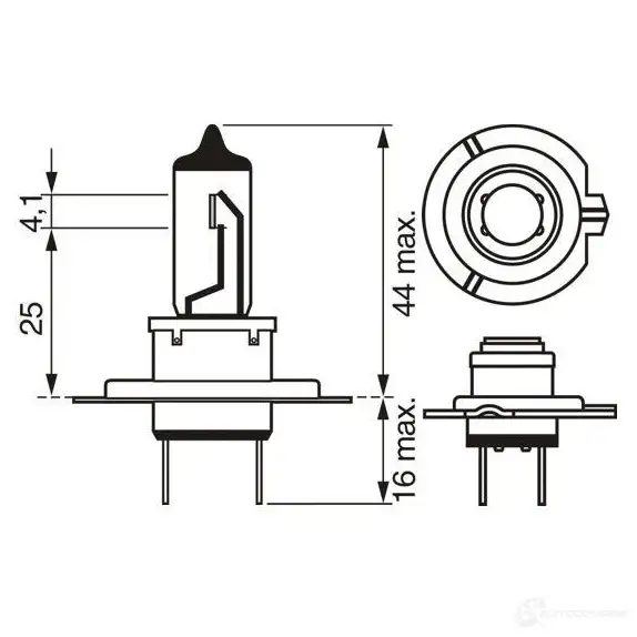 Лампа галогеновая H7 PX26D 55 Вт 12 В BOSCH 1437241339 1987302171 F86 ID92 изображение 0