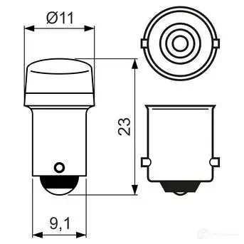 Лампа BA9S 1 Вт 12 В 6000K BOSCH 1987301513 TUMUO G7 1437245407 изображение 0