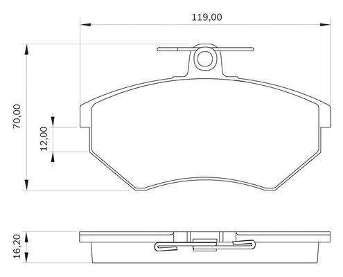 Тормозные колодки, дисковые, комплект Bosch PK1WETS 0 986 BB0 058 PB 0084 344560