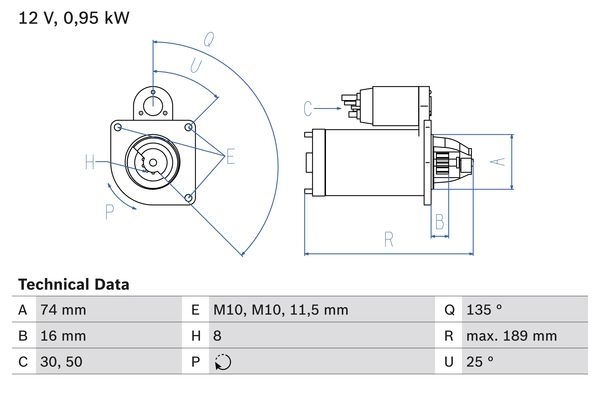 Стартер Bosch 24 33 0 986 024 330 122LXF 331826