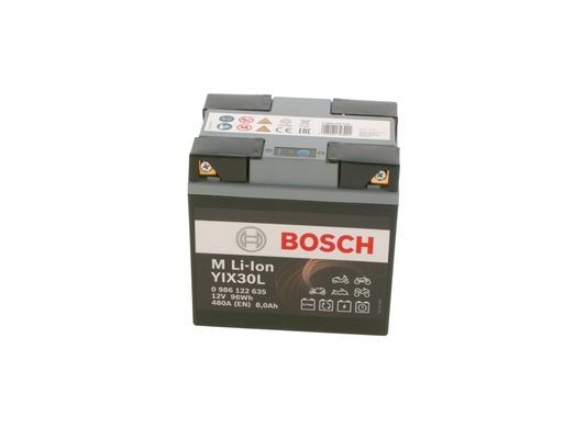 Аккумулятор 8 ач обратная 480 а 12 в 167x124x163 BOSCH LIX30L-BS LION 0986122635 S6MLB1 333611 - Изображение 1