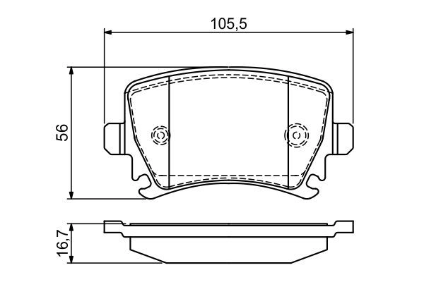 Тормозные колодки, дисковые, комплект Bosch BP2085 23914 0 986 495 453 1193485323 изображение 0