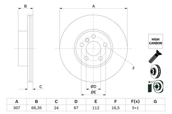 Тормозной диск BOSCH 0 986 479 H33 1440044720 LZ2L Z
