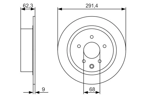 Тормозной диск Bosch BD1749 E1 90R-02C0357/0156 0 986 479 R14 340327 изображение 4
