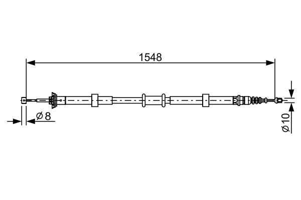 Трос ручника Bosch 355538 1 987 482 528 Z8E2S8 B C2528
