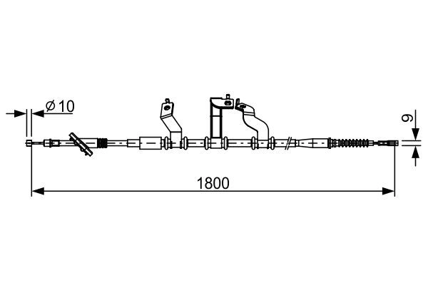 Трос ручника Bosch 355540 B C2530 T63GJ 1 987 482 530