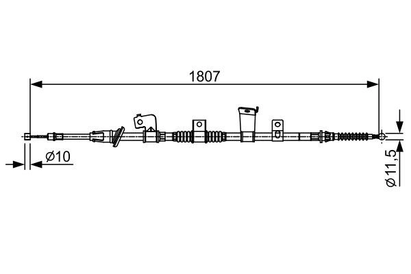 Трос ручника Bosch BC2 569 355578 1 987 482 569 Z12OG8
