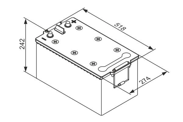 Аккумулятор универсальный BOSCH 485 J2A 1440044131 0092TA0800 изображение 2