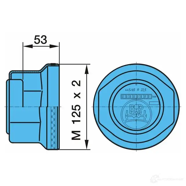 Колпак подшипника колеса BPW 5WU B2 0521224370 1438566398