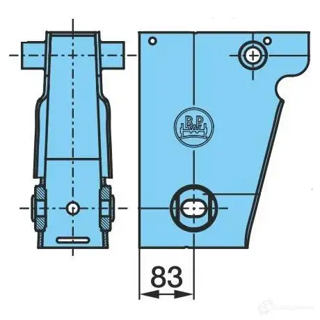 Кронштейн пружины BPW 1269125156 NF7AW5 D 0537544220